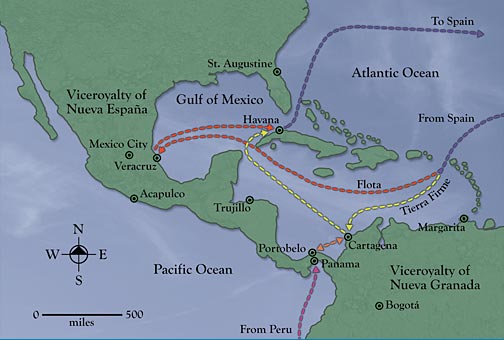 FLORIDATRAVELER pirates gold fleet map
